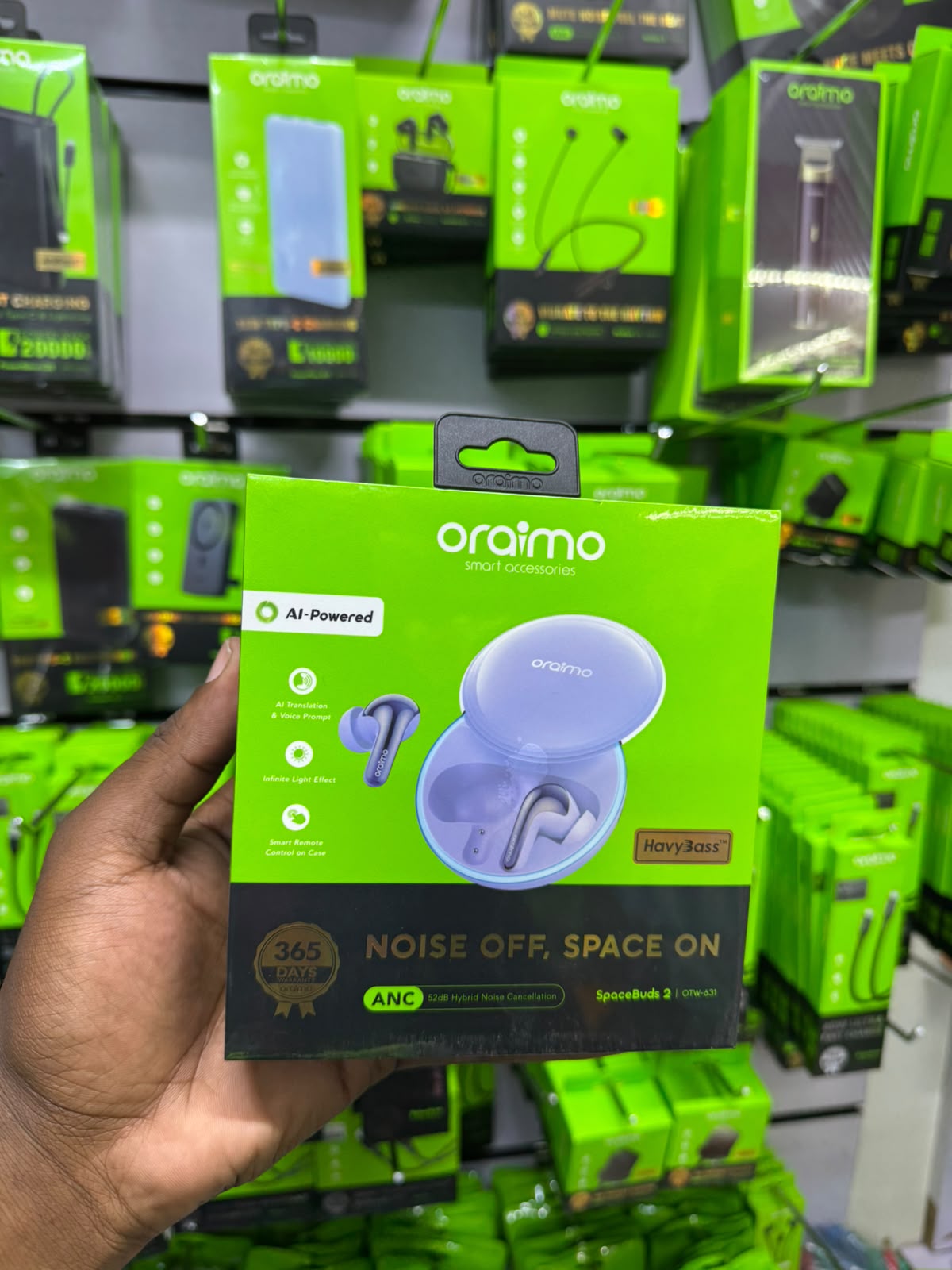 Oraimo SpaceBuds 2 (OTW-631) AI-Powered ANC True Wireless Earbuds