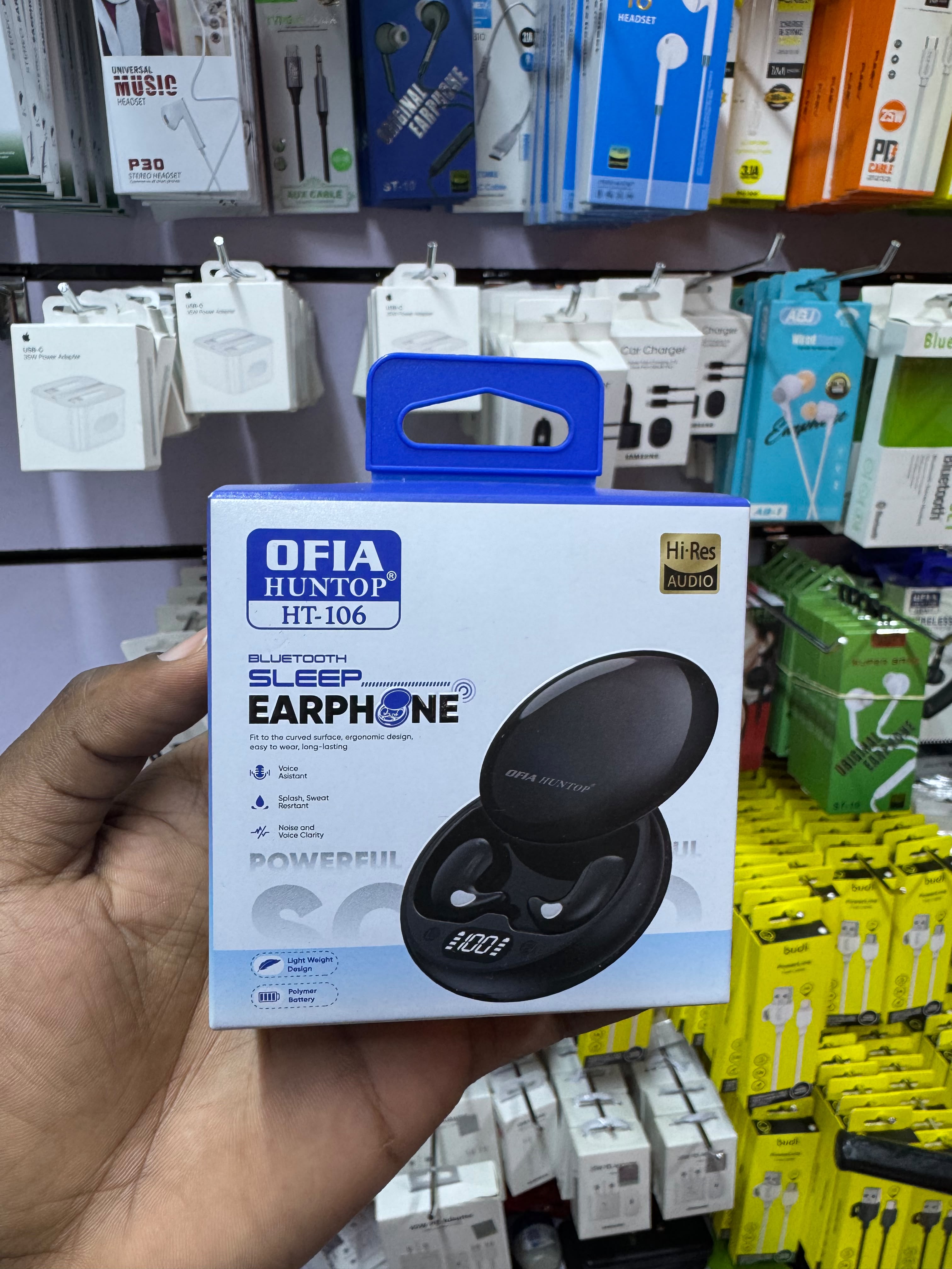 Ofia Huntop HT-106 Invisible Sleep Wireless Earphones