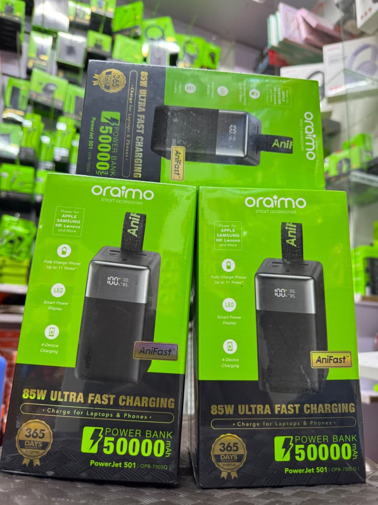 Oraimo PowerJet 501 (OPB-7505Q) 50000mAh 85W Ultra-Fast Charging Laptop Power Bank